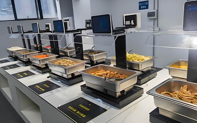 企業(yè)食堂內(nèi)部高管餐廳自助餐模式設(shè)備環(huán)境圖片